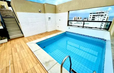 Imperdível cobertura 3 suítes com vista mar na pituba - salvador-ba: 154m², piscina, churrasqueira e condomínio completo!