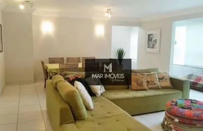 Apartamento com 4 dormitórios à venda, 190 m² no calçadão da praia de pitangueiras - guarujá/sp