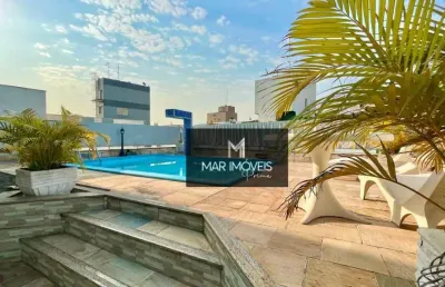 Apartamento à venda no guarujá, na praia das astúrias, cobertura penthouse, 170 metros de área útil, 02 vagas de garagem demarcada.