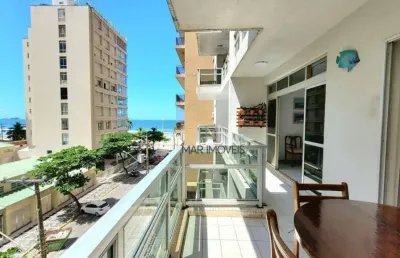 Apartamento com 3 dormitórios à venda, 140 m² vista ao mar - pitangueiras - guarujá/sp