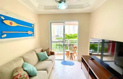 Apartamento com 3 dormitórios para alugar, 90 m² por r$ 4.500,00/mês - pitangueiras - guarujá/sp