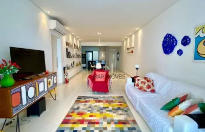 Apartamento frente mar - reformado - 3 dormitórios à venda, 125 m² por r$ 1.300.000 - pitangueiras - guarujá/sp