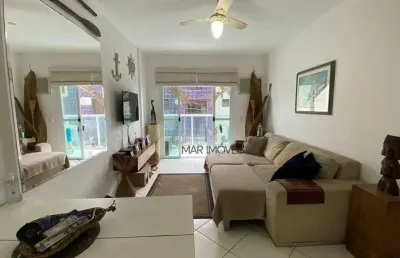 Apartamento com 2 dormitórios, 69 m² - venda por r$ 589.000,00 ou aluguel por r$ 6.625,00/mês - tombo - guarujá/sp