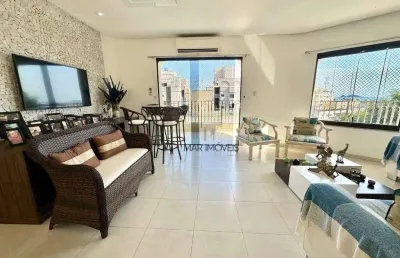 Apartamento com 3 dormitórios à venda, 180 m²- praia da enseada - guarujá/sp