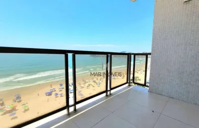 Apartamento com 3 dormitórios à venda, 190 m² frente total para o mar - pitangueiras - guarujá/sp