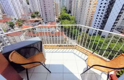 Apartamento com 3 dormitórios à venda, 125 m²- praia das pitangueiras - guarujá/sp
