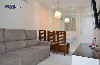 Apartamento com 2 dormitórios à venda, 70 m² por r$ 450.000,00 - pitangueiras - guarujá/sp