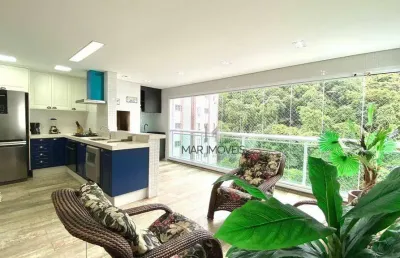 Apartamento com varanda gourmet à venda em pitangueiras/guarujá
