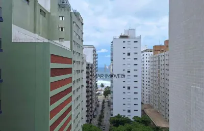 Apartamento na praia de pitangueiras, 03 dormitórios, duas vagas, 200,00 metros da praia