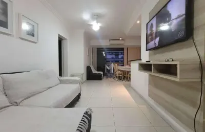 Flat com 2 dormitórios  (1 suíte) - 70 m² - 2 vagas - lazer - vista - pitangueiras - guarujá/sp