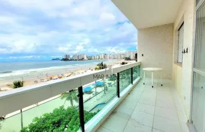 Apartamento com 1 dormitório à venda, 80 m² frente total para o mar - pitangueiras - guarujá/sp