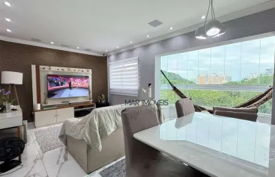 Apartamento com 3 dormitórios à venda, 100 m² por r$ 615.000 - praia das astúrias - guarujá/sp