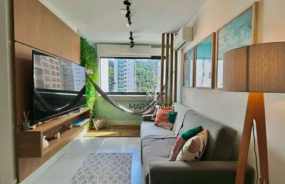 Apartamento com 2 dormitórios à venda, 65 m² por r$ 530.000,00 - pitangueiras - guarujá/sp