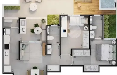 Apartamento para venda em salto, vila progresso, 2 dormitórios, 1 suíte, 2 banheiros