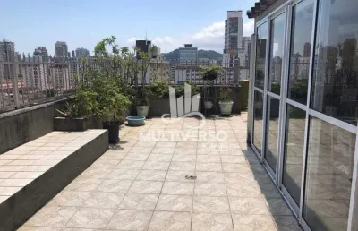 Cobertura à venda, 3 quartos no bairro boqueirão em santos