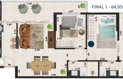 Apartamento à venda, 2 quartos no bairro marapé em santos