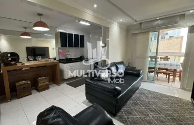 Apartamento á venda 2 dorms, com suite e sacada gourmet, caiçara- praia grande
