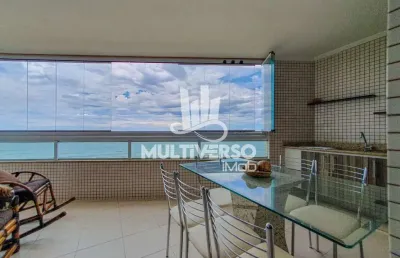 Apartamento frente mar, porteira fechada com 3 dormitórios à venda, 150 m² - vila caiçara - praia grande/sp