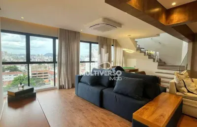 Cobertura triplex 175m² com área gourmet e piscina privativa – boqueirão, santos