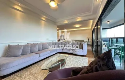 Apartamento de luxo vista mar, pompéia, 03 suítes + dependência,254m², sala mapla, sacada vista mar, 02 vagas de garagem, r$3.000.000,00