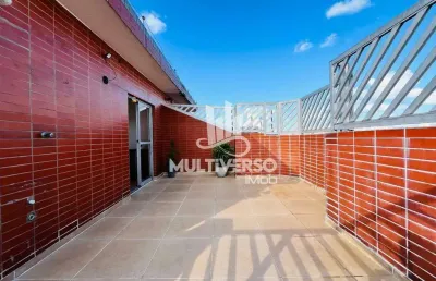 Cobertura duplex 3 dormitórios com terraço e churrasqueira na vila belmiro em santos