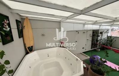 Apartamento garden à venda, 2 quartos no bairro campo grande em santos
