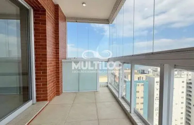 Apartamento tipo studio com varanda e vista mar frente praia com lazer completo