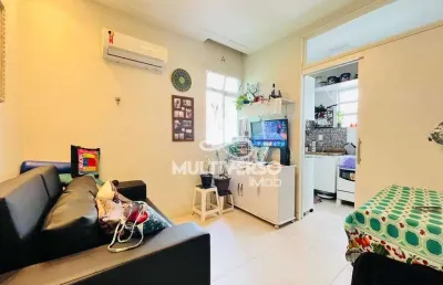 Apartamento 1 dormitório frente praia vista mar pompéia