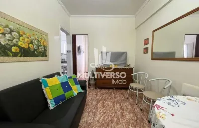Apartamento mobiliado à venda – prédio frente mar em são vicente - 47m²