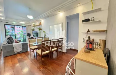 Apartamento 2 dormitórios + dependência completa varanda vista livre 92 m² santos