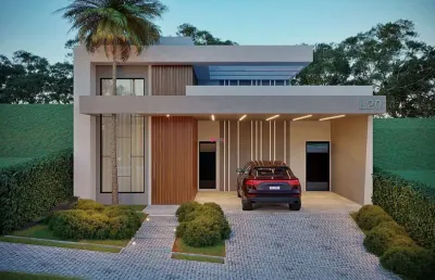 Casa terrea em construção a venda no residencial lago azul em jundiai sp