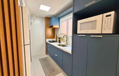 Apartamento mobiliado 2 quartos (1 suíte) – pronto para morar e porteira fechada no parque das nações, santo andré