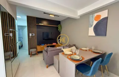 Apartamento mobiliado 2 quartos (1 suíte) – pronto para morar e porteira fechada no parque das nações, santo andré