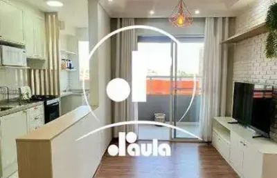 Apartamento 50 m² semi mobiliado , 2 dormitorios , 1 vaga na vila metalúrgica, santo andre.