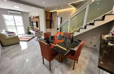 Cobertura com 3 dormitórios à venda, 168 m² por r$ 1.700.000,00 - cidade jardim - caraguatatuba/sp