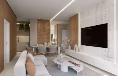 Portal 246 apartamento com 2 suítes e 2 vagas na meia praia