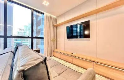Infinity tower flat mobiliado 1 quarto em meia praia itapema/sc