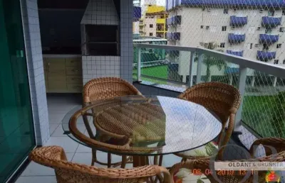 Apartamento mobiliado na praia grande com 2 dormitórios.