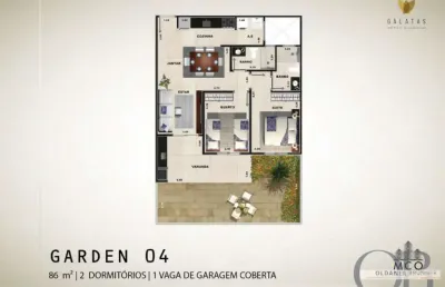 Apartamento garden repasse edifício gálatas no centro.
