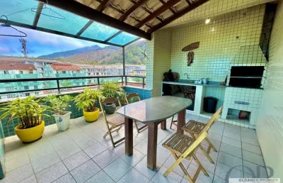 Cobertura duplex com 3 dormitórios vista mar na praia grande.