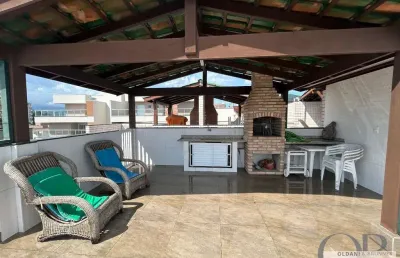 Cobertura triplex com 4 dormitórios mais jacuzzi vista mar no tenório