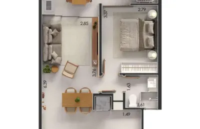 Apartamento de repasse com 1 suíte na praia do tenório.