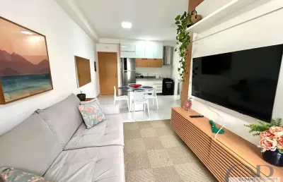 Apartamento mobiliado com 2 dormitórios na praia grande
