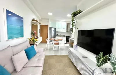 Apartamento mobiliado com 2 dormitórios na praia grande.