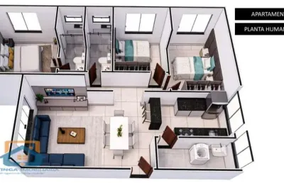 Apartamento de 3 quartos e 1 vaga de garagem no residencial bethania