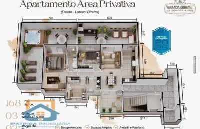 Apartamento de 3 quartos e 2 vagas de garagem no imbaúbas