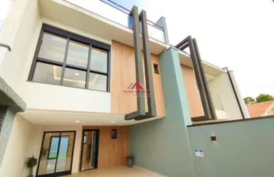 Sobrado alto padrão 03 dormitórios e 1 suíte com 180m² - afonso pena - são josé dos pinhais