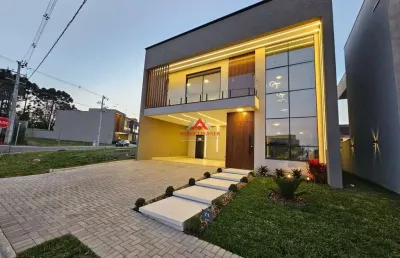 Casa alto padrão com 03 suítes e 202m² , afonso pena - são josé dos pinhais