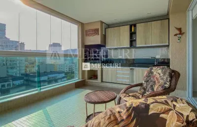 Apartamento no guarujá, enseada, varanda gourmet, 3 suítes