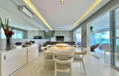 Apartamento no guarujá, enseada, 3 quartos, sala para 2 ambientes e varanda gourmet - mercuri imóveis - imobiliária no guarujá